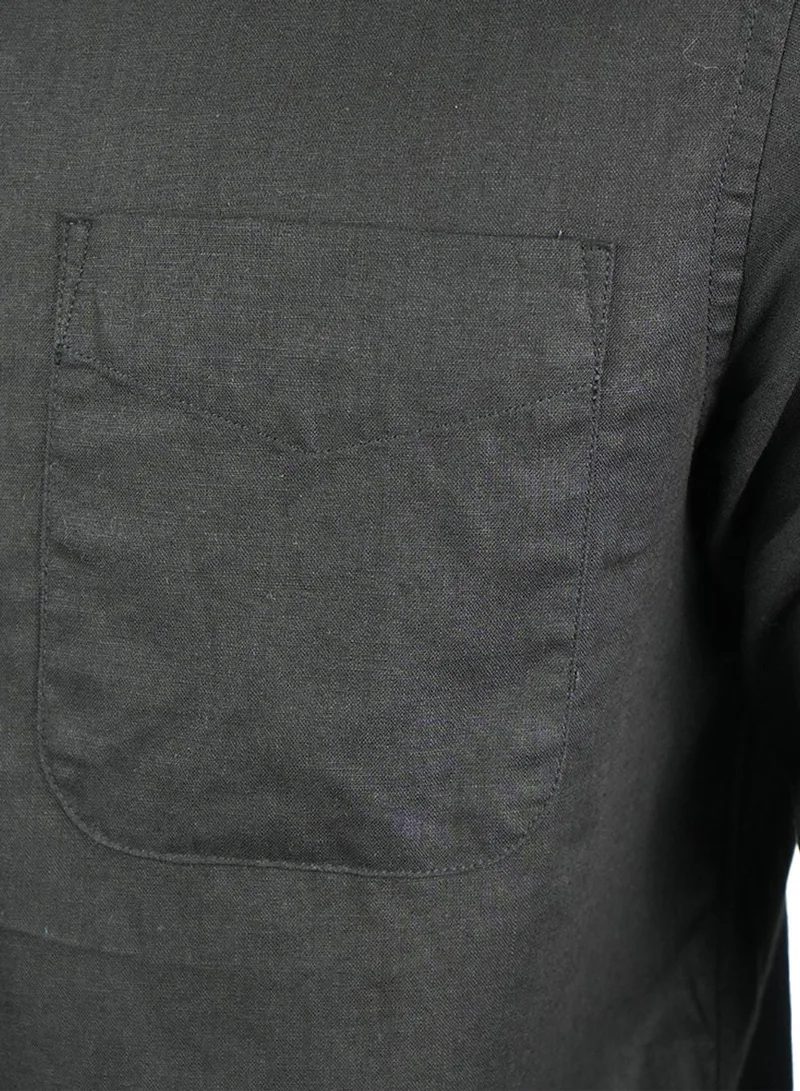 GIORDANO  Men's Slim Linen Cotton Solid Shirt for Men | Best Price UAE