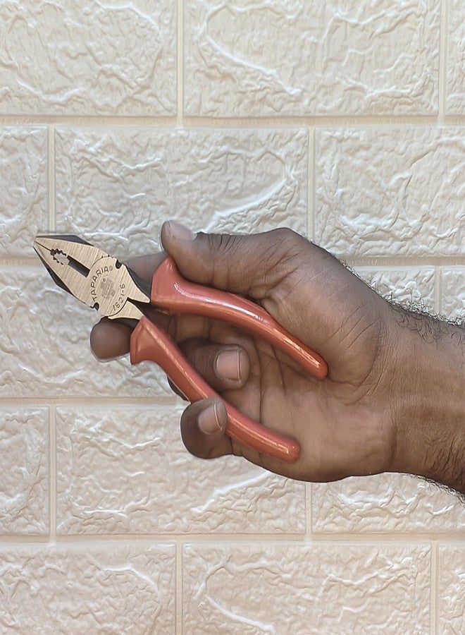 Taparia 6-Inch (152mm) Taparia Multi-Purpose Combination Pliers 1621-6 - Heavy-Duty Chrome Nickel Steel with Precision Serrated Jaws and Wire Cutter, Ergonomic Handles for Gripping, Cutting, and Bending - Perfect for DIY, Electrical, and Automotive Tasks - Image 5