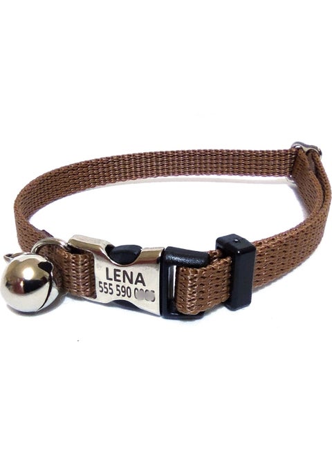 Ayz Branding Metal Locking Cat Collar, Named Cat Collar, Cat Name Tag, Cat Tag, Named Dog Collar, Dog Name Tag