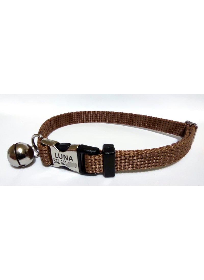 Ayz Branding Metal Locking Cat Collar, Named Cat Collar, Cat Name Tag, Cat Tag, Named Dog Collar, Dog Name Tag