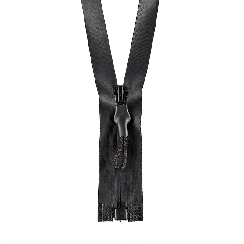 Advanced Waterproof Zipper Heavy Duty 3# Black 10-100cm Rust Proof Smooth Pull Long Lasting - Image 1