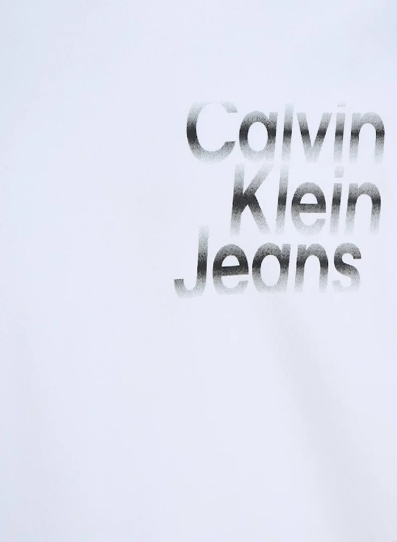 Calvin Klein Jeans Diffused Stacked Crewneck Pullover Sweatshirt