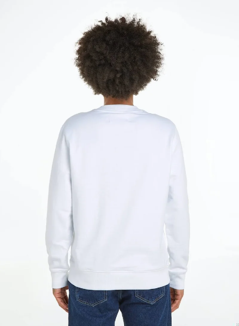 Calvin Klein Jeans Diffused Stacked Crewneck Pullover Sweatshirt