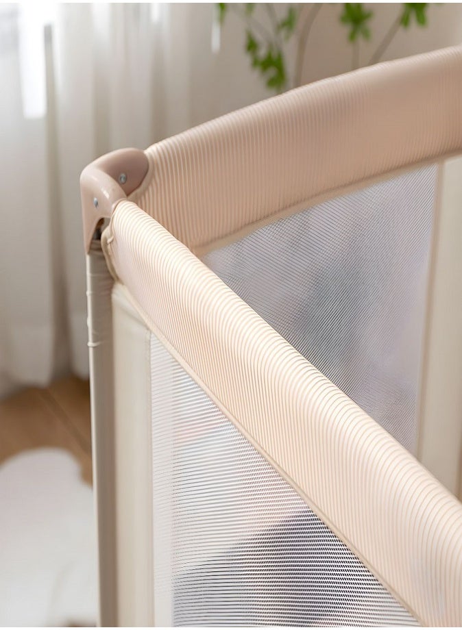 ليفي سرير أطفال محمول 2 في 1، حظيرة لعب قابلة للطي، سرير سفر مع ناموسية، مرتبة مريحة، حقيبة حمل، ساحة لعب خفيفة الوزن للمواليد الجدد والأطفال الصغار، 120 × 50 × 60 سم - Image 5