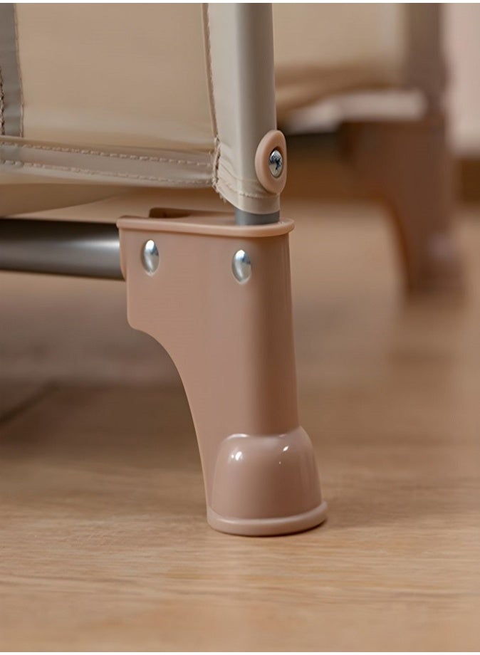 ليفي سرير أطفال محمول 2 في 1، حظيرة لعب قابلة للطي، سرير سفر مع ناموسية، مرتبة مريحة، حقيبة حمل، ساحة لعب خفيفة الوزن للمواليد الجدد والأطفال الصغار، 120 × 50 × 60 سم - Image 4