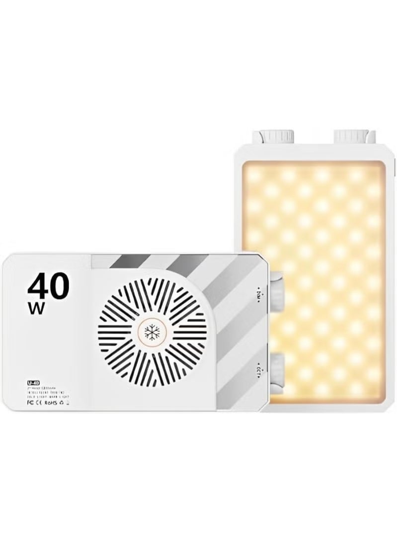 ضوء فوتوغرافي LED محمول GIFTMAX بقدرة 40 واط مع درجة حرارة قابلة للتعديل، ضوء سيلفي LED صغير بحجم الجيب مع حامل ثلاثي القوائم صغير (U-40) - Image 2
