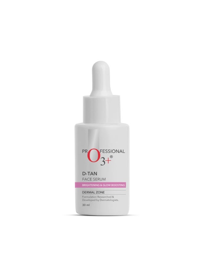 O3+ D-Tan Face Serum with Niacinamide, Glycolic Acid & Mulberry Extract for Tan Removal, Skin Brightening & Glow | Reduces Pigmentation & Dark Spots | 30ml - Image 1