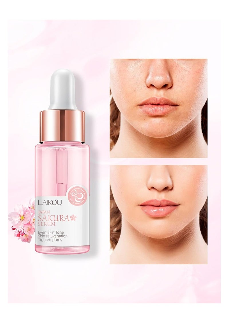 لايكو سيروم ساكورا الياباني للوجه لتجديد شباب البشرة ، علاج توحيد اللون وشد المسام ، مصل ترطيب مهدئ للبشرة ، 17 مل - Image 2