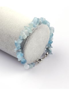 Güneş Avm Aquamarine Natural Stone Broken Stone Bracelet 