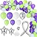 Seematn 134 Pieces Buzz Birthday Party Balloon Garland Arch Kit 10 5 inch Purple Green Silver Star Foil Balloon for Buzz Themed Birthday Party Decorations - Image 2
