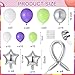 Seematn 134 Pieces Buzz Birthday Party Balloon Garland Arch Kit 10 5 inch Purple Green Silver Star Foil Balloon for Buzz Themed Birthday Party Decorations - Image 4