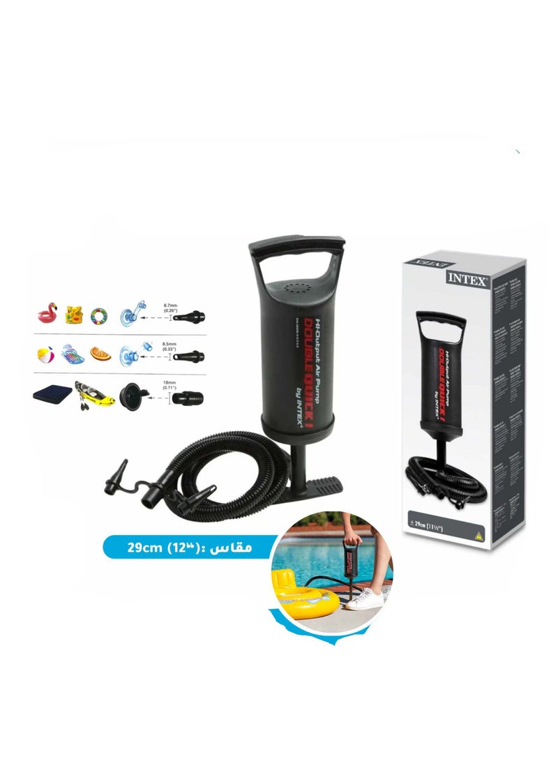 INTEX Double Quick 1 Hand Pump Black 29cm
