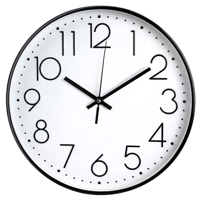 8IN NONTICKING WALL CLOCK SILENT BATTERY OPERATED WALL CLOCK WITH ABS FRAME HD GLASS COVER FOR KIDS LIVING ROOM BEDROOM KITCHEN SCHOOL OFFICE DECOR 8 IN