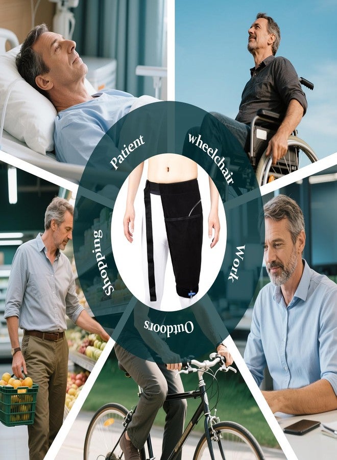 ZXMOBY Catheter Leg Bag Holder with Adjustable Waist Belt,Portable Catheter Urine Collection Pouch Cover,Secure Hidden Urine Bag Holder Collection Pouch for Catheter/Post-Surgery Care - Image 5