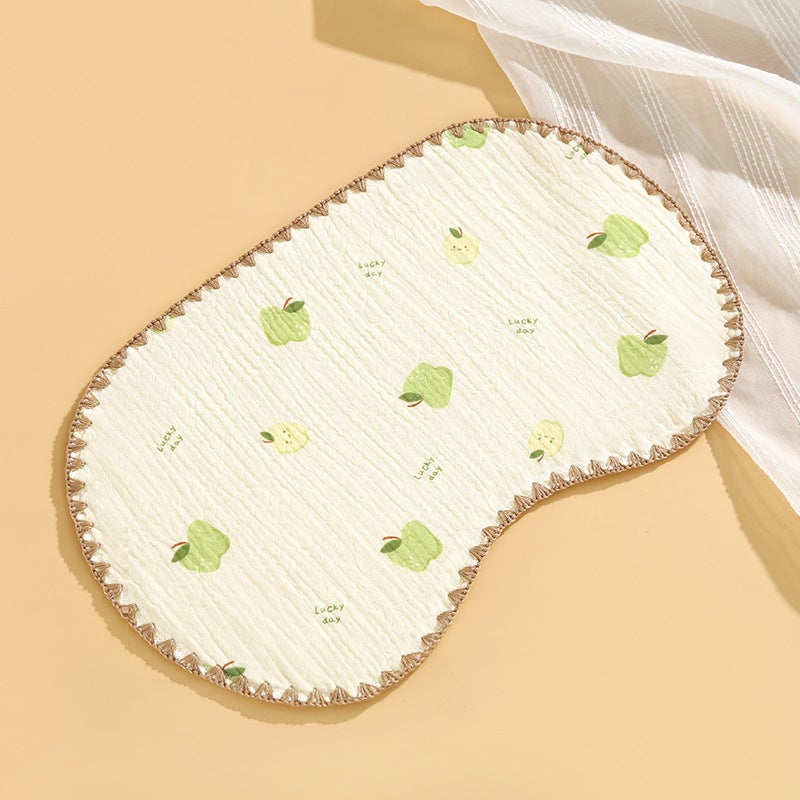 Cotton Muslin Baby Pillow, Breathable Sweat-absorbent, Four Seasons Green Apple 