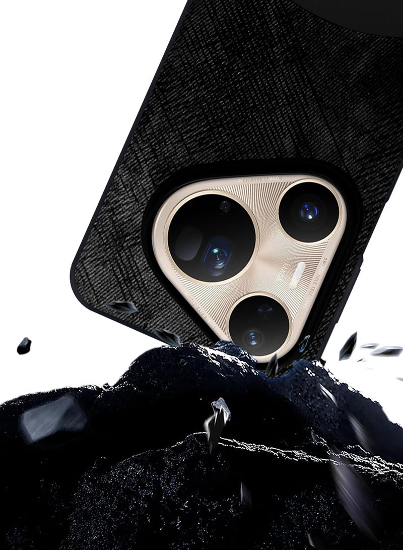 CATANES Silicone Case Cover for Huawei Pura 80 Ultra - Slim Fit  Anti-Slip Thin and Shockproof Protection Raised Edges for Camera and Screen Protection - Black - Image 3