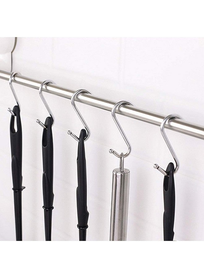 Emoly 20 Pack Heavy Duty S Hooks Stainless Steel S Shaped Hanging Hooks Hangers For Kitchen Bathroom Bedroom And Office Silver - Image 3