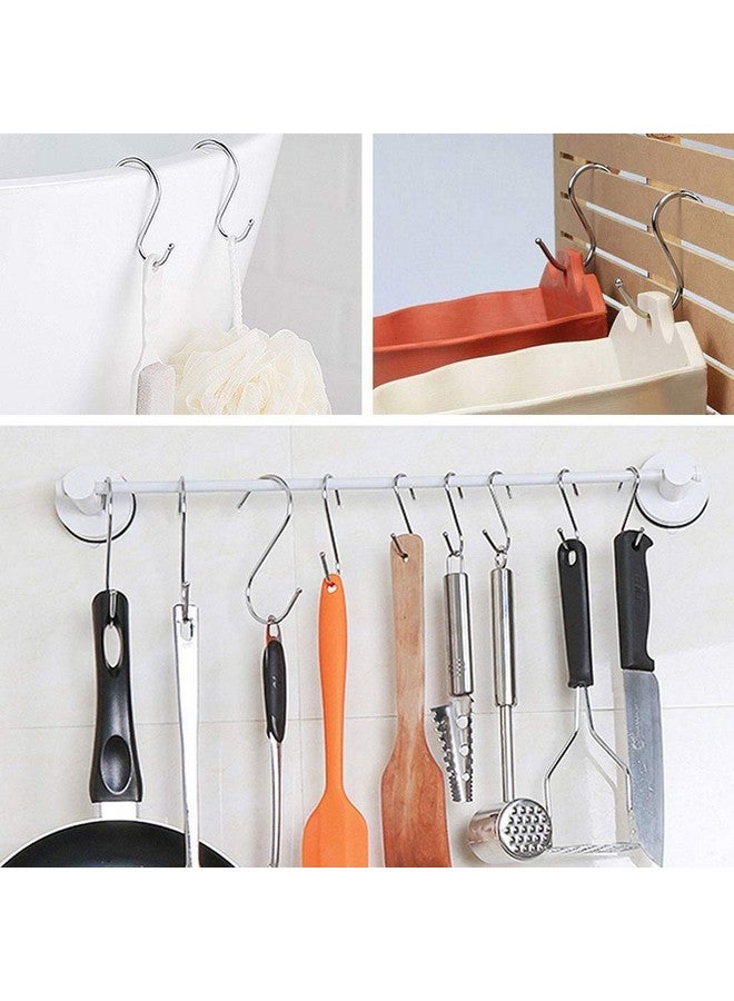 Emoly 20 Pack Heavy Duty S Hooks Stainless Steel S Shaped Hanging Hooks Hangers For Kitchen Bathroom Bedroom And Office Silver - Image 4
