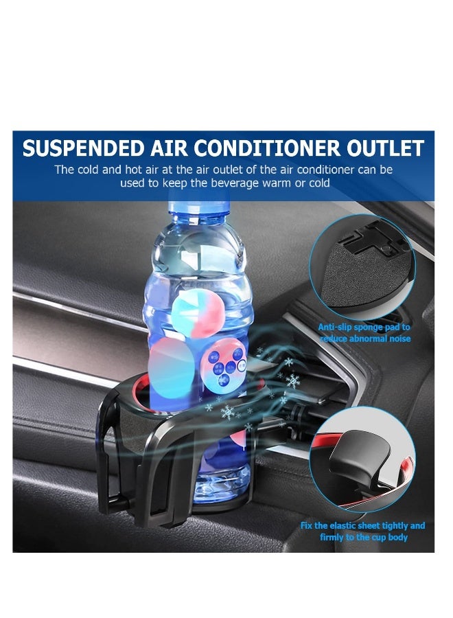 Car Cup Holder for Air Vent,   2 in 1 Cup Phone Mount for Air Vent, Car Air Vent Cup Bottle Mount, Adjustable Car Air Conditioner Vent Drink Holder, Water Bottle Holder, Universal for SUV Truck Van