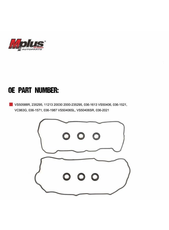 MPLUS OE SOLUTION AUTOPARTS VS50588R Engine Valve Cover Gasket Set replace 99-10 for Lexus ES300 RX330 RX400H/ for Toyota Camry Highlander Sienna Avalon Solara 3.0L 3.3L 1MZFE 3MZFE - Image 2