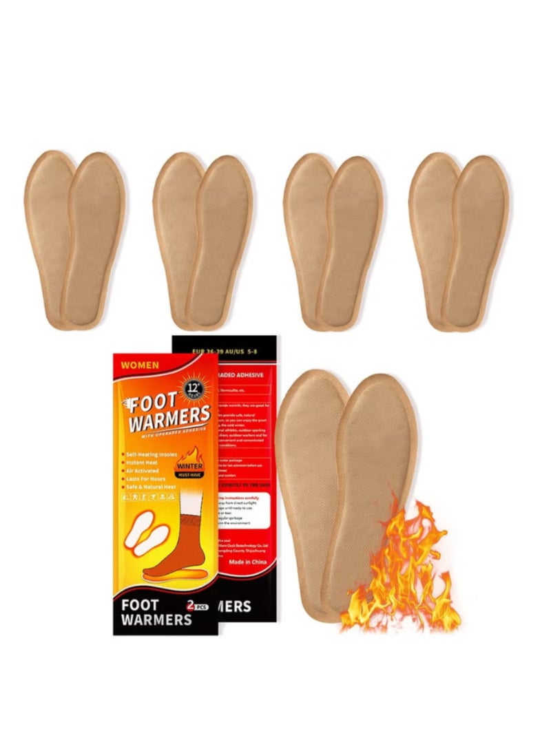 BOSART Insole Foot Warmers - Long Lasting Safe Natural Odorless Air Activated Warmers - Up To 9 Hours Of Heat - 5 Pair - Image 1