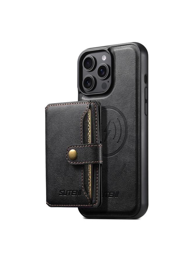 سوتين جراب لهاتف iPhone 13 Pro Max M4 جراب بطاقة مغناطيسي MagSafe جراب هاتف جلدي - Image 1