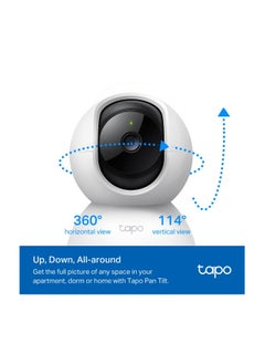 tapo Tapo C200 Pan/Tilt 1080p Full HD Home Security Wi-Fi Camera Live View And Two-Way Audio Night Vision Motion Detection Baby Monitor MicroSD Card Support Works With Google Assistant And Amazon Alexa Remote Management By App  - Image 2