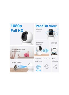 tapo Tapo C200 Pan/Tilt 1080p Full HD Home Security Wi-Fi Camera Live View And Two-Way Audio Night Vision Motion Detection Baby Monitor MicroSD Card Support Works With Google Assistant And Amazon Alexa Remote Management By App  - Image 3