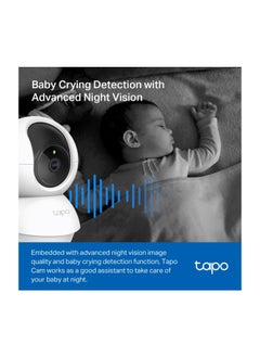 tapo Tapo C200 Pan/Tilt 1080p Full HD Home Security Wi-Fi Camera Live View And Two-Way Audio Night Vision Motion Detection Baby Monitor MicroSD Card Support Works With Google Assistant And Amazon Alexa Remote Management By App  - Image 5