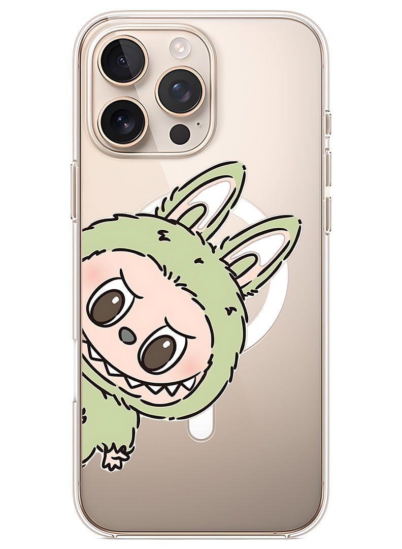 Theodor Magnetic Case for Apple iPhone 16 Pro Max Compatible with MagSafe Wireless Charging, Shockproof Phone Bumper Cover Labubu (4) - Image 1