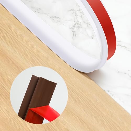 BNELL Carpet & Floor Edging Trim Strip,Self Adhesive-PVC Floor Transition Strip,Threshold Transitions Suitable for Threshold Height Less Than 20mm (6.56FT_White) - Image 3