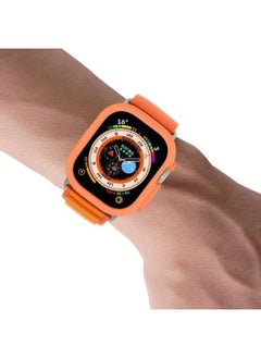 Generic Ultra-Protective Case For Apple Watch Ultra 2 - 49mm Series 9 Shockproof TPU Soft Silicone Bumper Case Orange Colour.  - Image 2