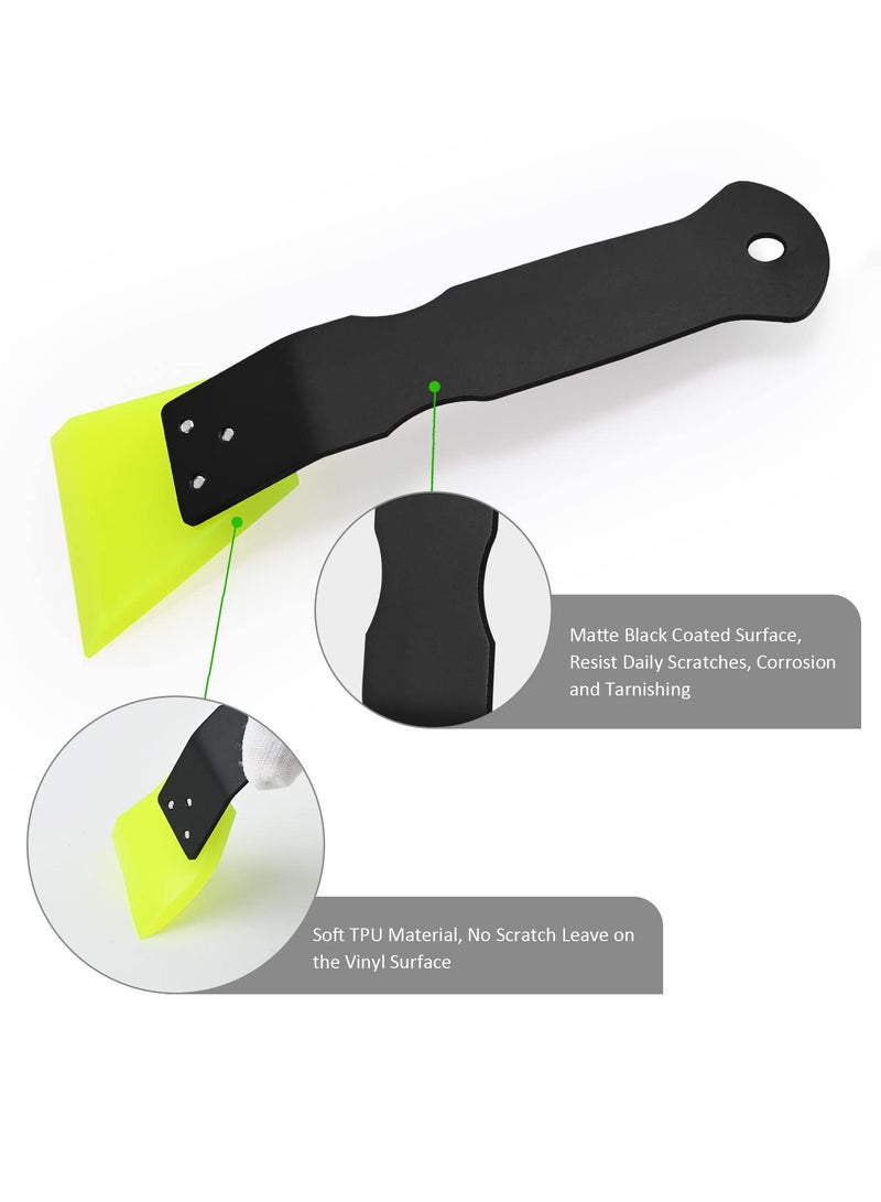 Beauenty 2 Pack Small Squeegee for Vinyl Vinyl Wrap Window Tint Kit Stainless Steel Handle Mini Squeegee for Mirror Shower Glass Door Window Car Glass Cleaning Car Light Bumper Car Wrap Wallpaper - Image 4