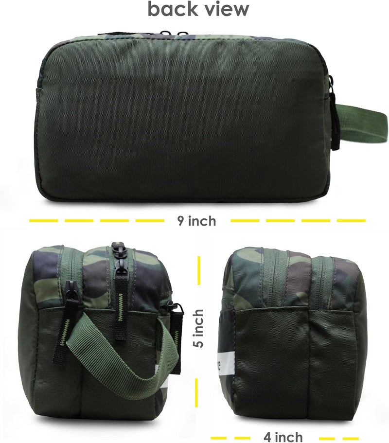 SFANE Toiletry Bag for Men & Women Makeup Pouch, Travel Essentials Travel Organizer Travel Pouch for Men for Travel Kit for Toiletries, Wash Bag, Green, Travel Accessories - Image 4