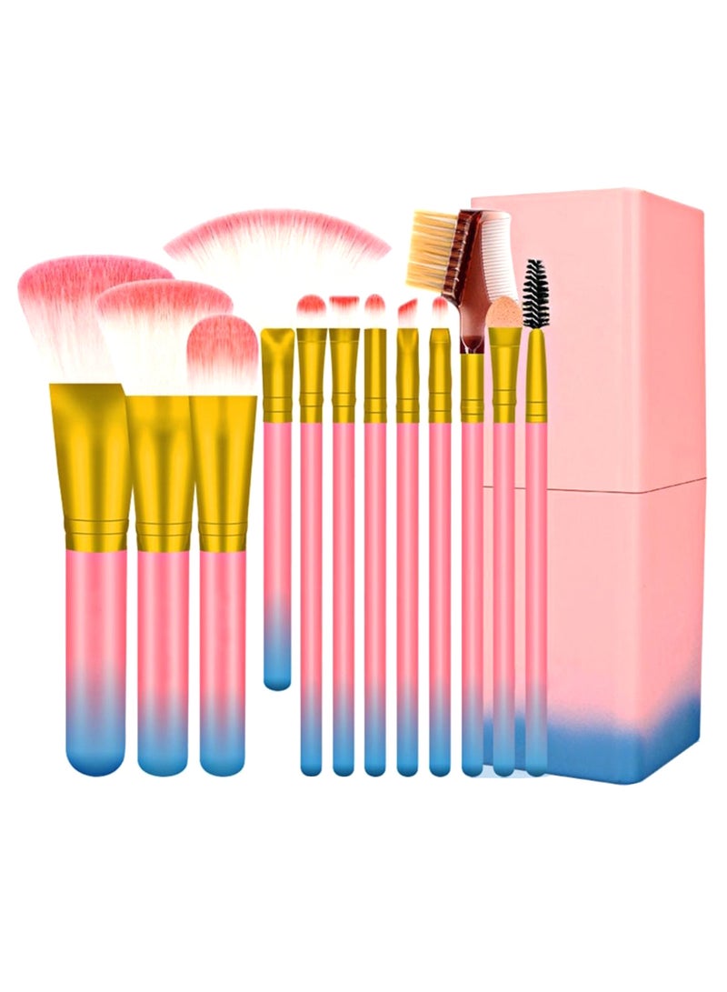 12-Piece Makeup Brush Set Multicolour - Image 1