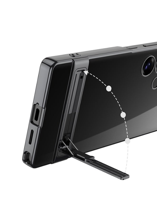 Clear Case for Samsung Galaxy S25 Ultra,with 3 Modes Adjustable Kickstand, Luxury Slim,Thin Flexible Soft Grip,Protective Shockproof Samsung Galaxy S25 Ultra Case - Image 3