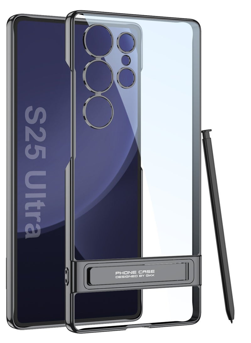 Clear Case for Samsung Galaxy S25 Ultra,with 3 Modes Adjustable Kickstand, Luxury Slim,Thin Flexible Soft Grip,Protective Shockproof Samsung Galaxy S25 Ultra Case - Image 1