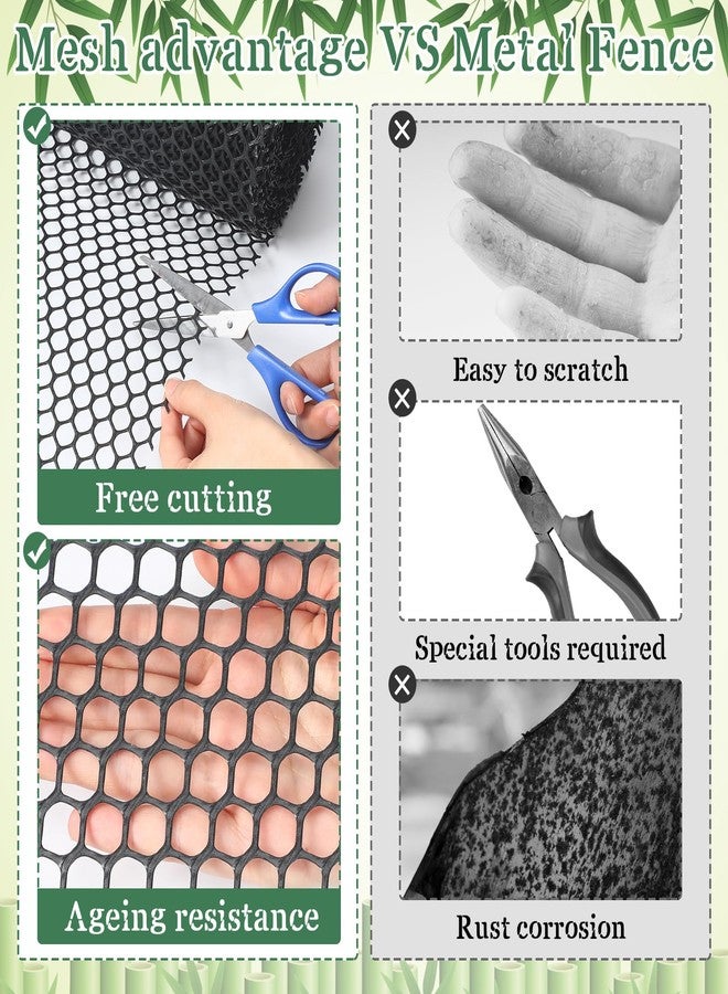 Marsui Animal Barrier Fence 12in x 33ft No Dig Garden Fence Mesh Fencing with Steel Stake Movable Portable Temporary for Poultry Dogs Rabbits Chicken Snake Barrier Garden Backyard Outdoor - Image 3