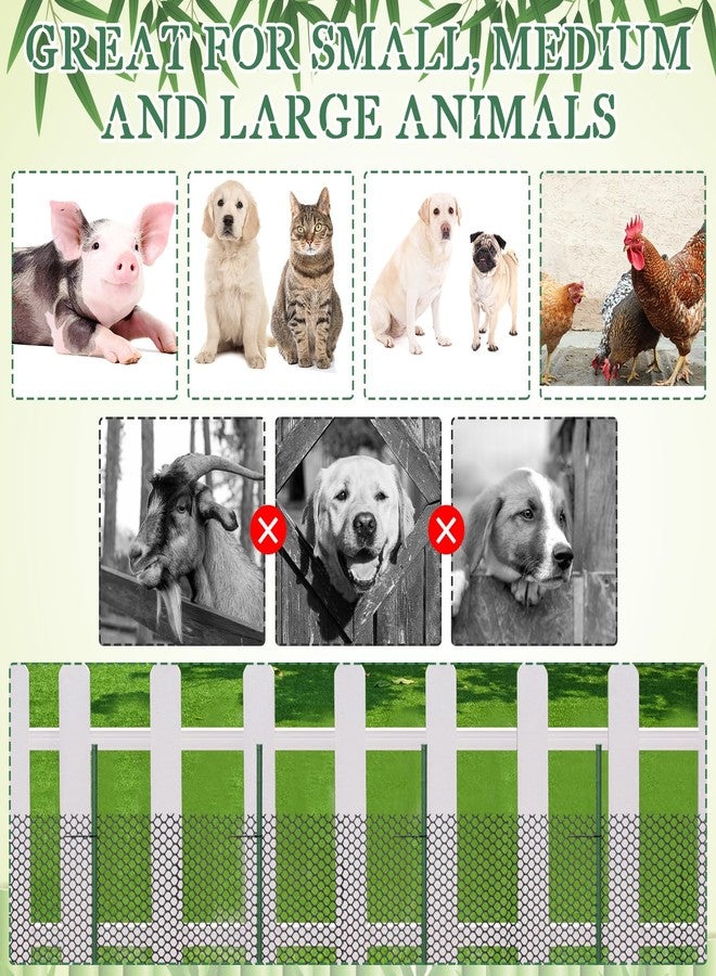 Marsui Animal Barrier Fence 12in x 33ft No Dig Garden Fence Mesh Fencing with Steel Stake Movable Portable Temporary for Poultry Dogs Rabbits Chicken Snake Barrier Garden Backyard Outdoor - Image 5