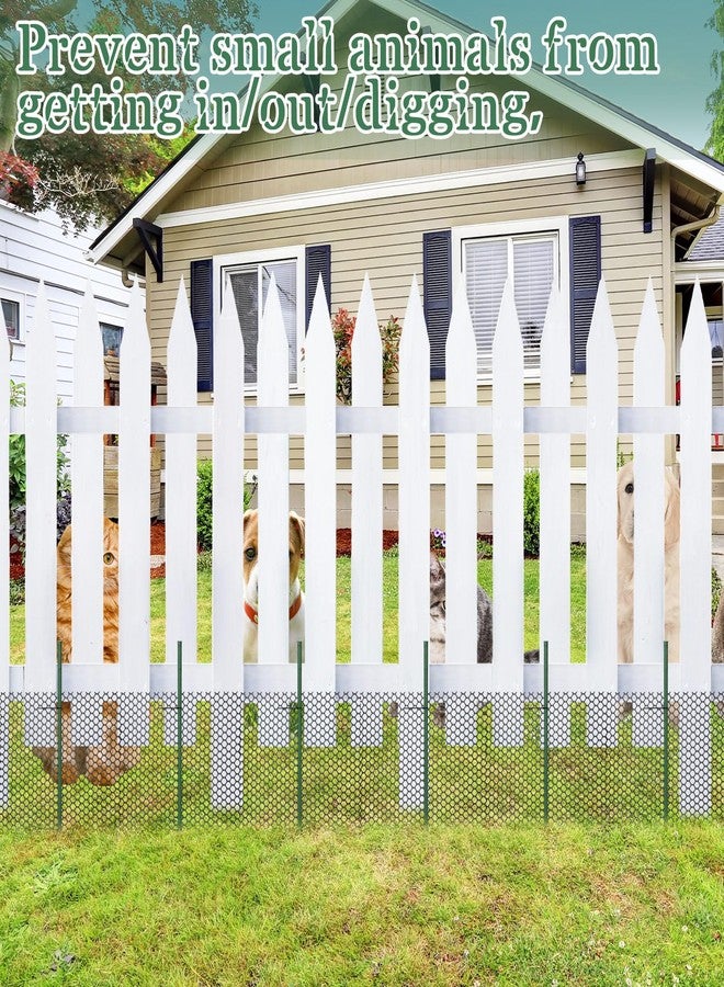 Marsui Animal Barrier Fence 12in x 33ft No Dig Garden Fence Mesh Fencing with Steel Stake Movable Portable Temporary for Poultry Dogs Rabbits Chicken Snake Barrier Garden Backyard Outdoor - Image 4
