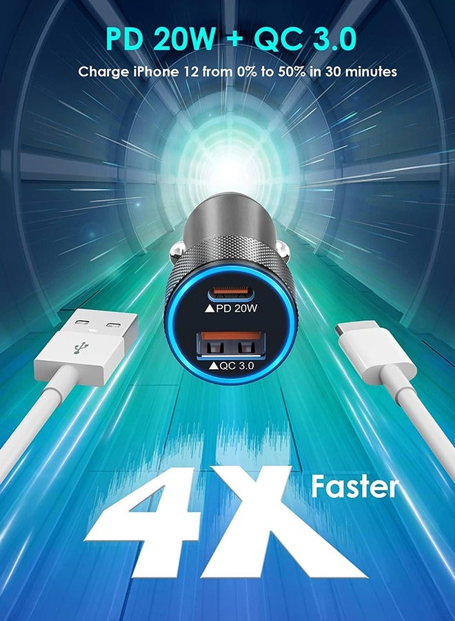 general iPhone Car Charger,USB C Fast Car Charger【Apple MFi Certified】 Apple Car Charging 38W Dual Port Car Charger Lighter Adapter 2x3ft PDu0026QC 3.0 Lightning Cable for iPhone 14/13/12 Pro/11 - Image 2