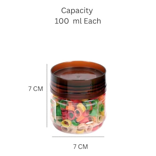 VRISTO 100ml Airtight BPA-Free Plastic Container for Spices & Masalas – Leak-Proof Small Kitchen Storage Jar – Stackable, Transparent, Odor-Free, Food Grade Spice Box for Pantry Organization Set of 6 - Image 2