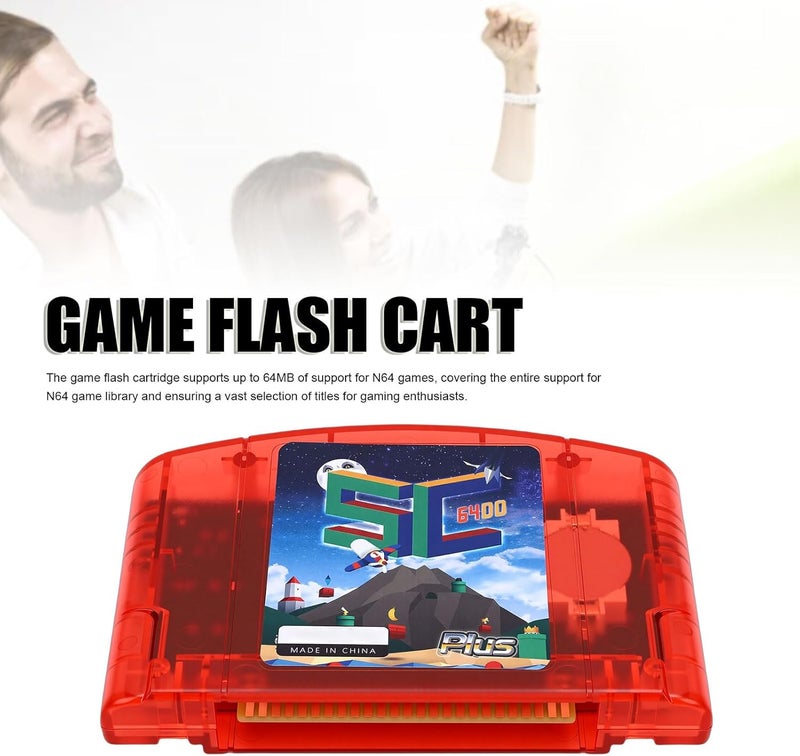 وحدة ذاكرة فلاش مفتوحة المصدر لجهاز N64، قارئ/حارق ألعاب N64 بسعة 32 جيجابايت، مركز محاكاة 64DD والمحاكيات، يدعم مكتبة الألعاب الكاملة والتطبيقات المنزلية، منفذ USB-C إلى PCA (شفاف أحمر) - Image 2