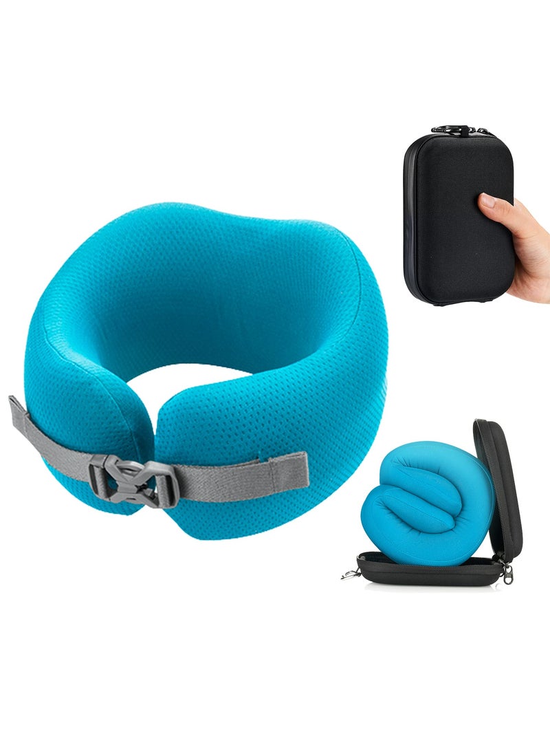 M PAIN MANAGEMENT TECHNOLOGIES Orthopedic Neck Travel Pillow by Skypillow Securely Supports Neck to Prevent Neck Cramps and Pain Patented Memory Foam Pillow Removable Washable Cover Includes Carrying Case Large 