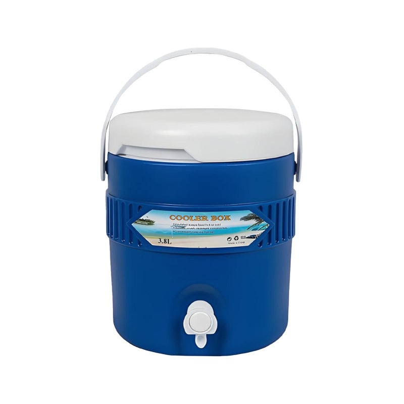 Blue 3.8L Insulated Beverage Cooler Portable Drink Dispenser Long Thermal Leak Resistant for Outdoor - Image 2