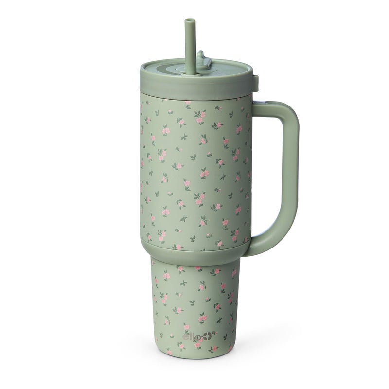 Ello Oasis 40oz Stainless Steel Tumbler - Full Bloom - Image 1