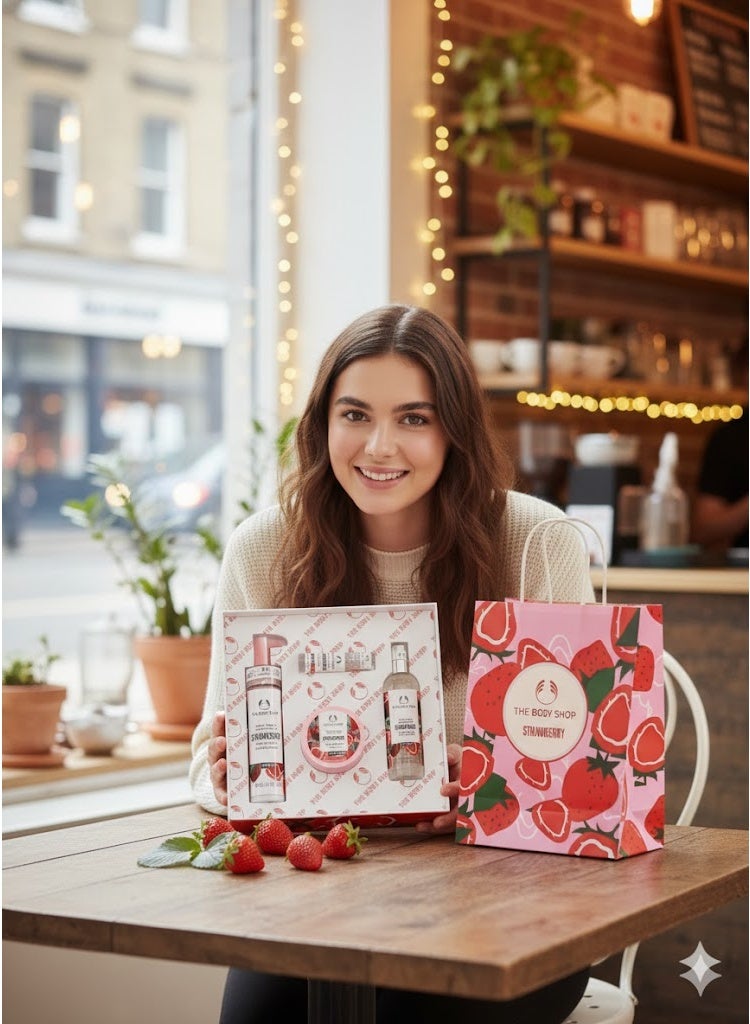 ذا بودي شوب بوكس Strawberry THE BODY SHOP الأصلية –  أحلى رائحة بناتي ممكن تشميها - Image 3