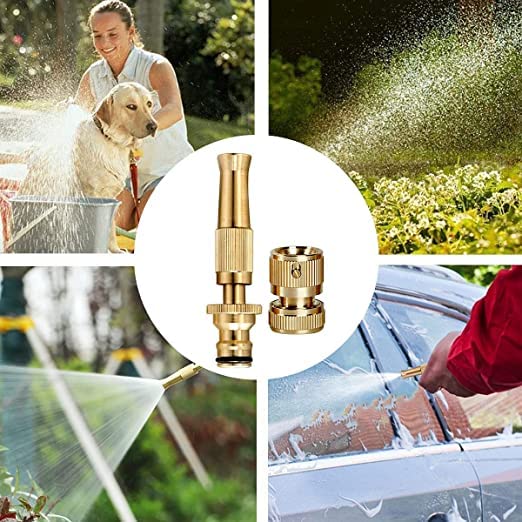 Mashki 1/2 Inch 3-Layered Braided Water Pipe With Metal Water Sprayer For Gardening, Car Washing, Home Use Floor Clean Etc (10 Meter (32.5 Feet)) - Image 4