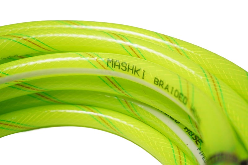 Mashki 1/2 Inch 3-Layered Braided Water Pipe With Metal Water Sprayer For Gardening, Car Washing, Home Use Floor Clean Etc (10 Meter (32.5 Feet)) - Image 2