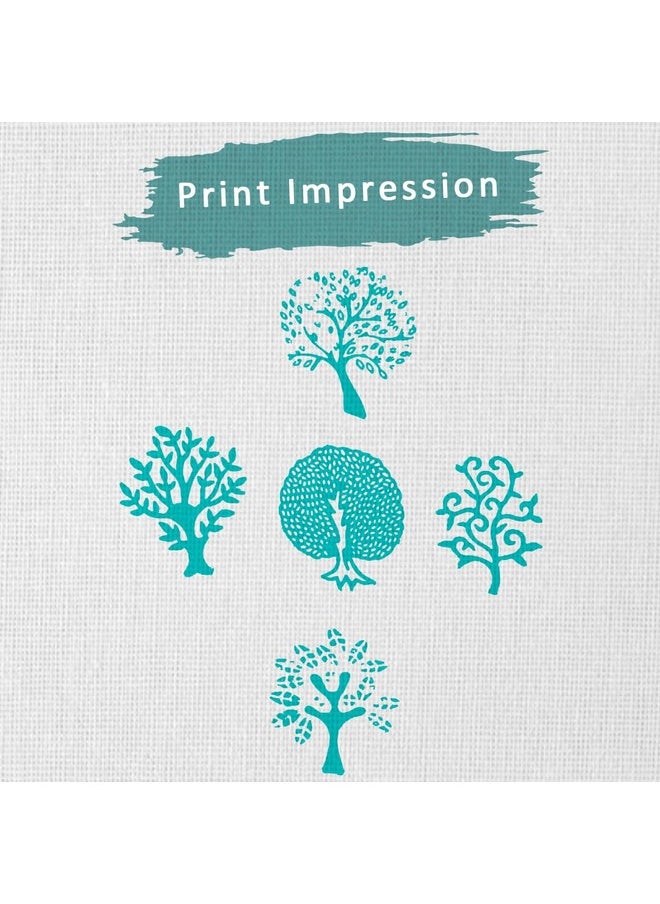 Hashcart Hashcart | Set of 5 | Wooden Indian Traditional Design Printing Stamps/Blocks for Printing Saree Border/Dresses/Craft Card Making/Scrapbook/Clay Pottery  - Image 3